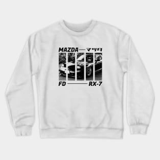 MAZDA RX-7 FD Black 'N White 3 Crewneck Sweatshirt